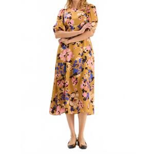 NEW TYLER BOE frankie charmeuse dress in enchanted floral